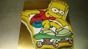 Bart simpson op een scateboard